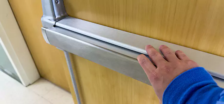 Installing a Push Bar on a Door Winter Garden